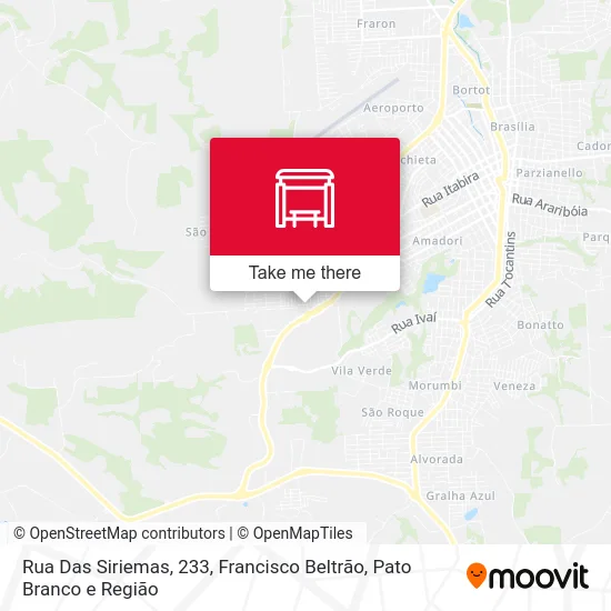 Rua Das Siriemas, 233 map