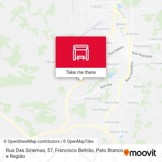 Rua Das Siriemas, 57 map