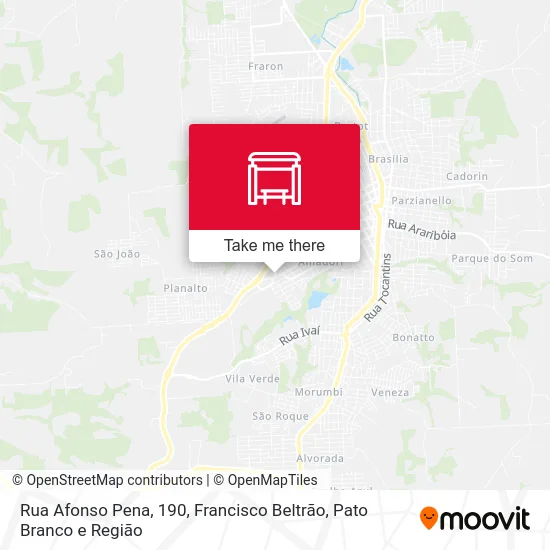 Rua Afonso Pena, 190 map