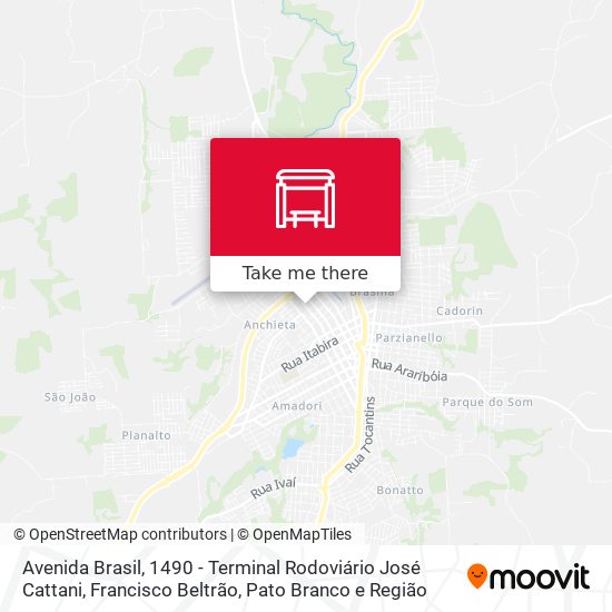 Avenida Brasil, 1490 - Terminal Rodoviário José Cattani map
