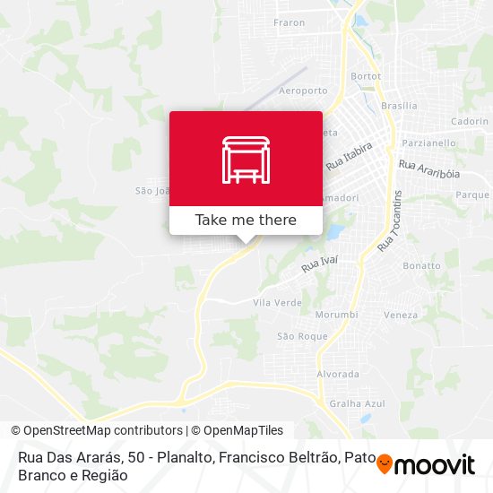 Rua Das Ararás, 50 - Planalto map
