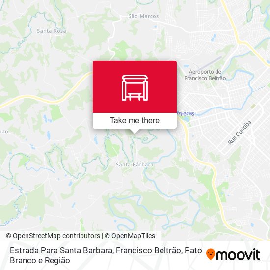 Estrada Para Santa Barbara map