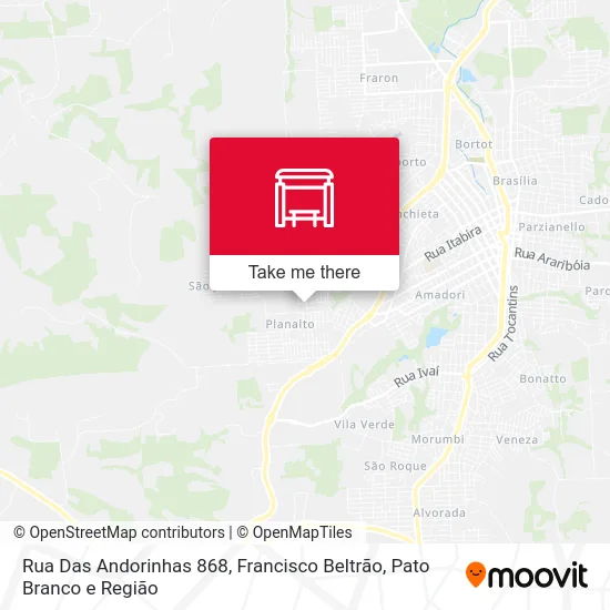 Rua Das Andorinhas 868 map