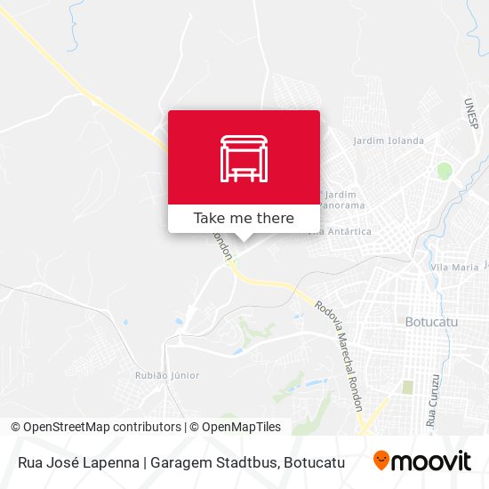 Mapa Rua José Lapenna | Garagem Stadtbus