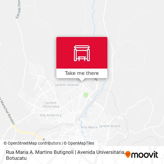 Rua Maria A. Martins Butignoli | Avenida Universitária map