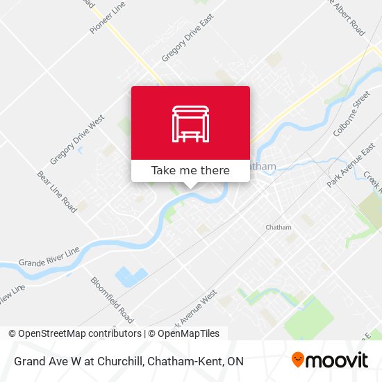 Grand Ave W at Churchill map