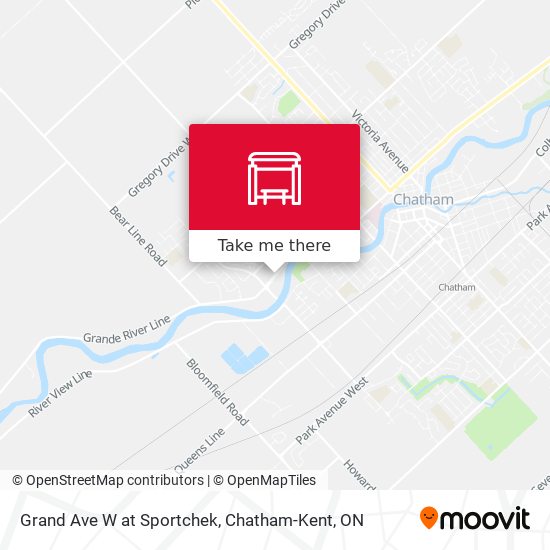 Grand Ave W at Sportchek map