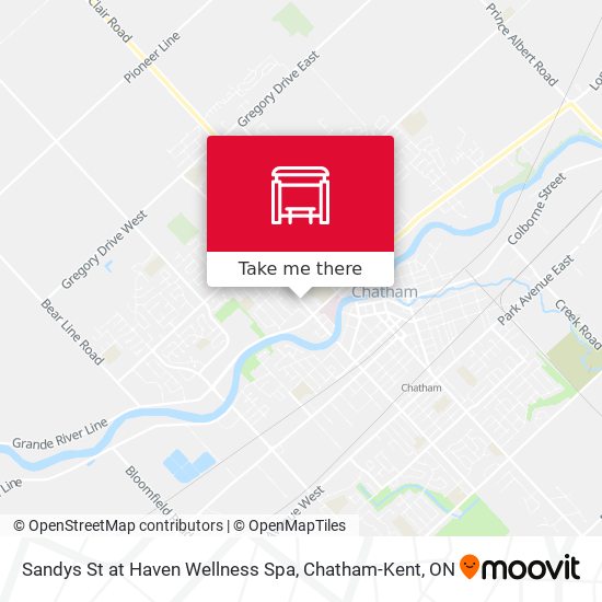 Sandys St at Haven Wellness Spa map