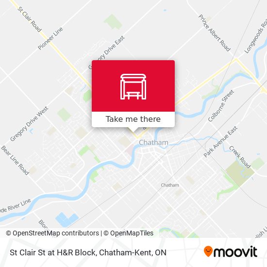 St Clair St at H&R Block map