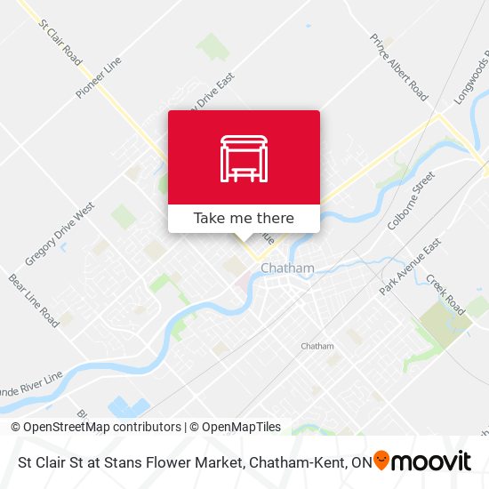 St Clair St at Stans Flower Market map