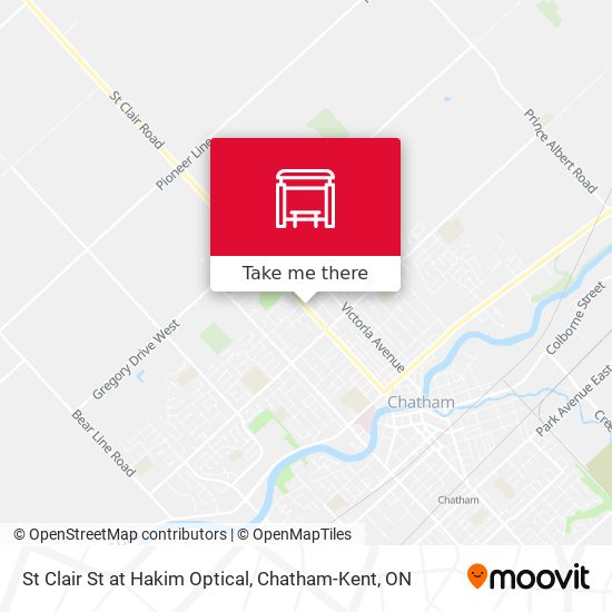 St Clair St at Hakim Optical map
