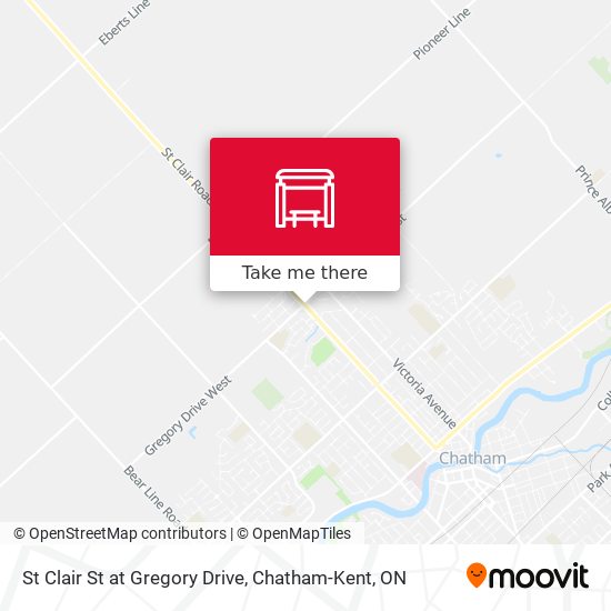 St Clair St at Gregory Drive map