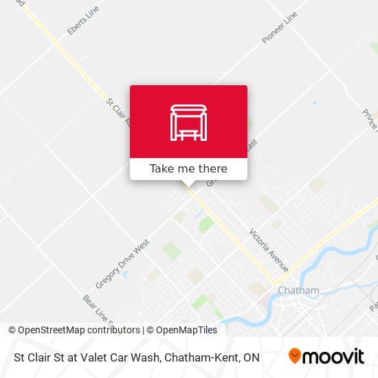 St Clair St at Valet Car Wash map