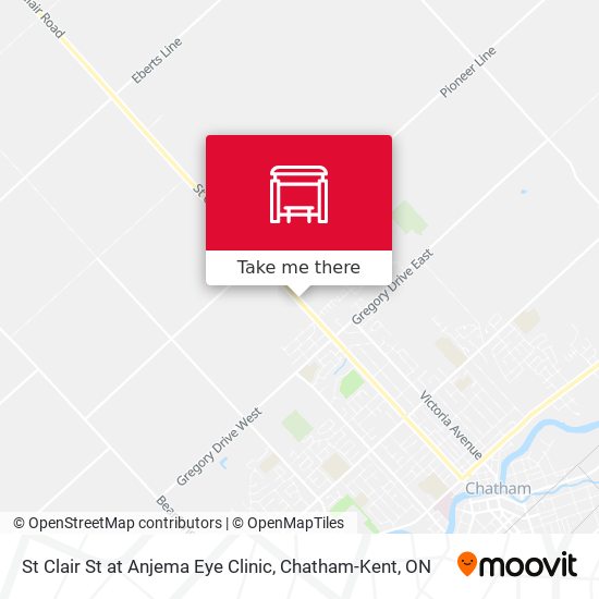 St Clair St at Anjema Eye Clinic map