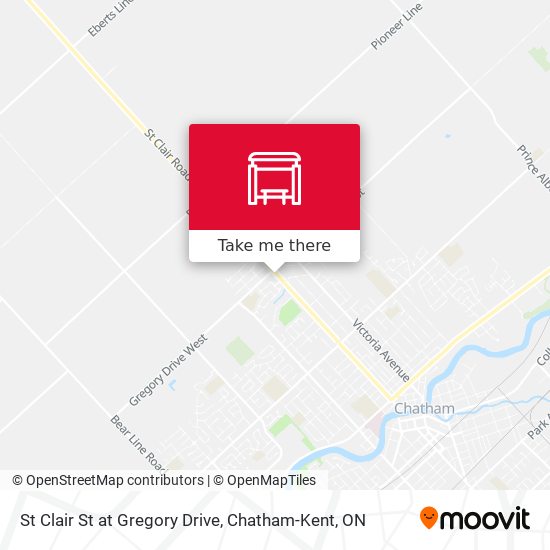 St Clair St at Gregory Drive map