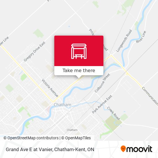 Grand Ave E at Vanier map