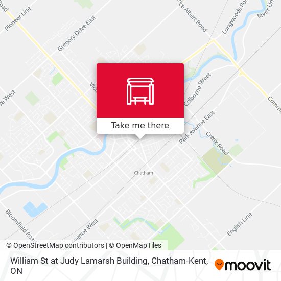 William St at Judy Lamarsh Building map