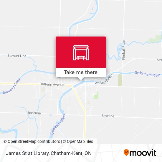 James St at Library map