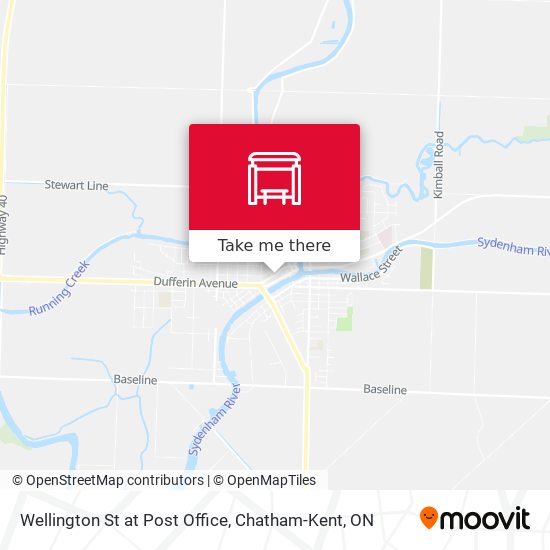 Wellington St at Post Office map