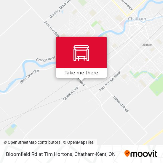 Bloomfield Rd at Tim Hortons map