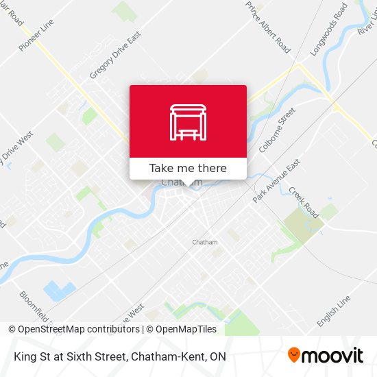 King St at Sixth Street map