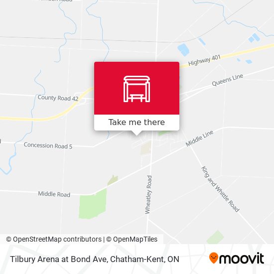 Tilbury Arena at Bond Ave map