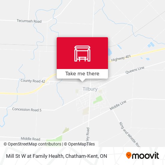 Mill St W at Family Health map