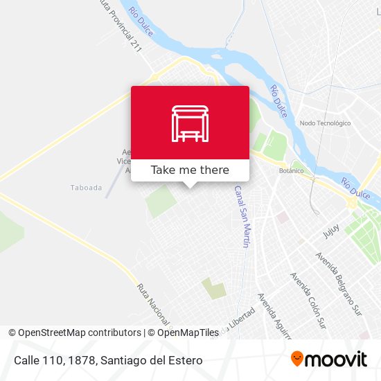 Calle 110, 1878 map