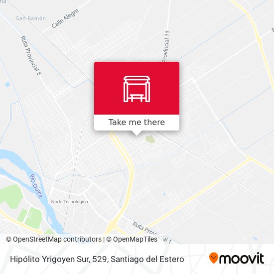 Hipólito Yrigoyen Sur, 529 map