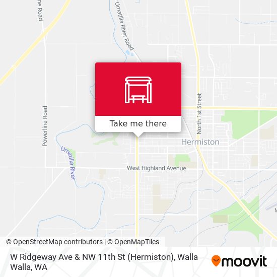 W Ridgeway Ave & NW 11th St (Hermiston) map
