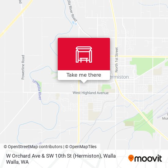 W Orchard Ave & SW 10th St (Hermiston) map