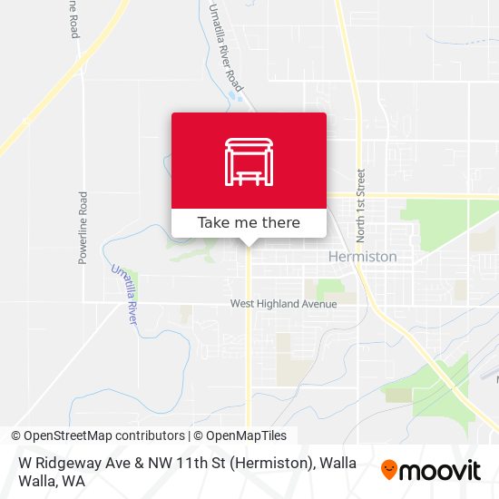 W Ridgeway Ave & NW 11th St (Hermiston) map