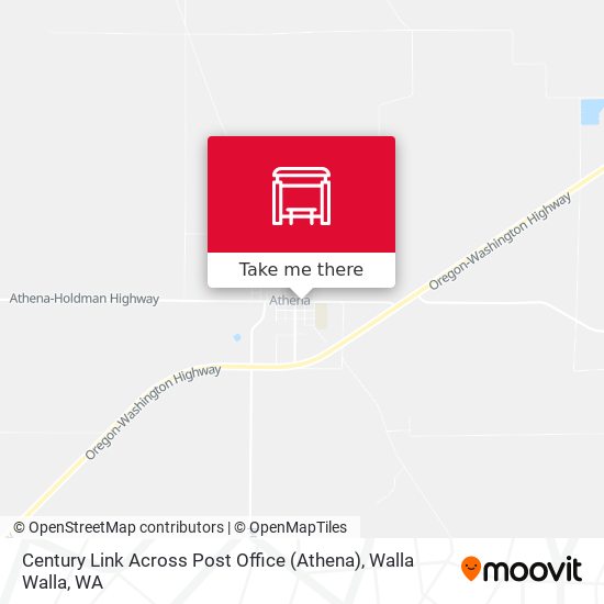 Century Link Across Post Office (Athena) map