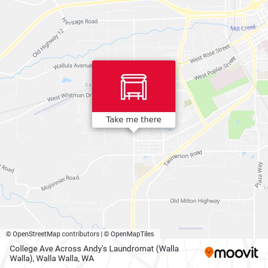 College Ave Across Andy's Laundromat (Walla Walla) map