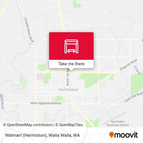 Walmart (Hermiston) map