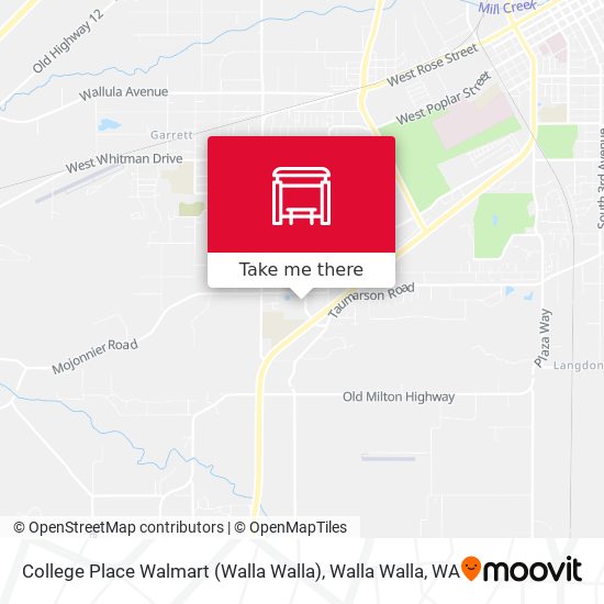 Mapa de College Place Walmart (Walla Walla)