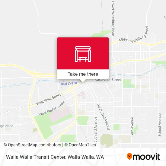 Walla Walla Transit Center map