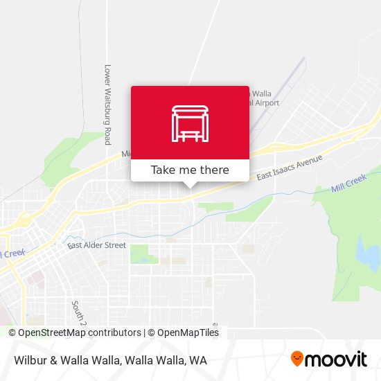 Wilbur & Walla Walla map