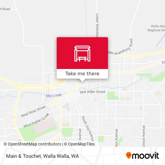 Main & Touchet map