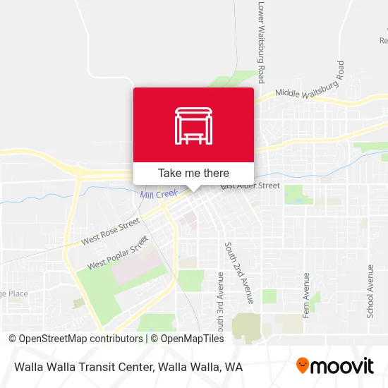 Walla Walla Transit Center map