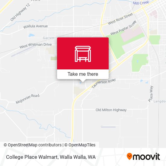 Mapa de College Place Walmart