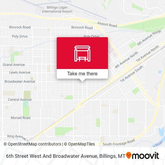 6th Street West And Broadwater Avenue map