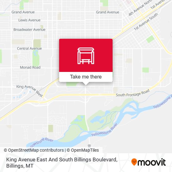 Mapa de King Avenue East And South Billings Boulevard