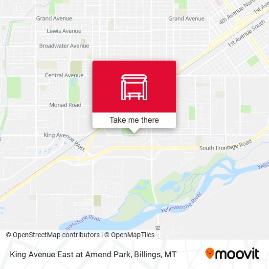 King Avenue East at Amend Park map