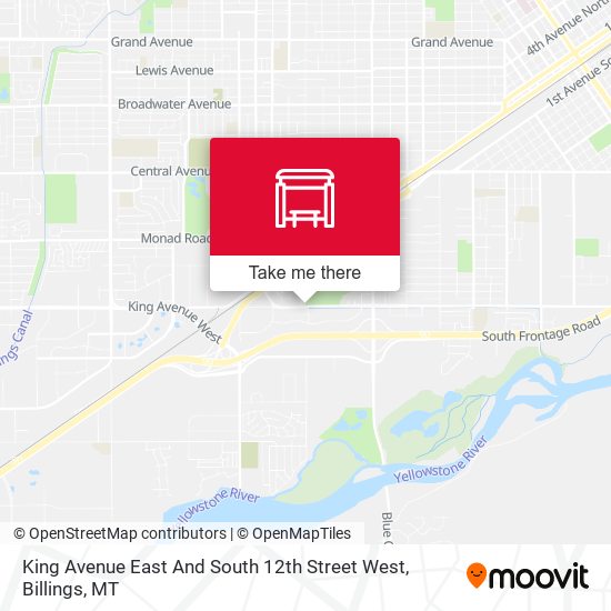 King Avenue East And South 12th Street West map