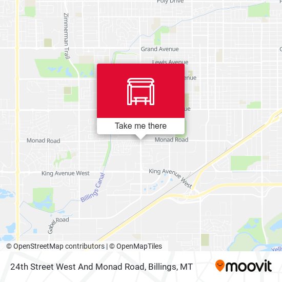 24th Street West And Monad Road map