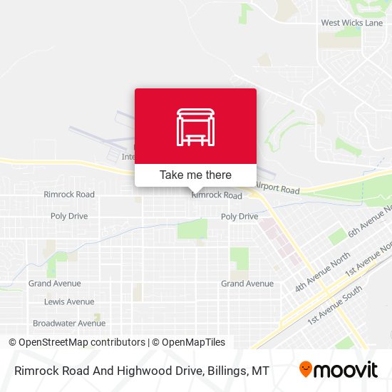 Rimrock Road And Highwood Drive map