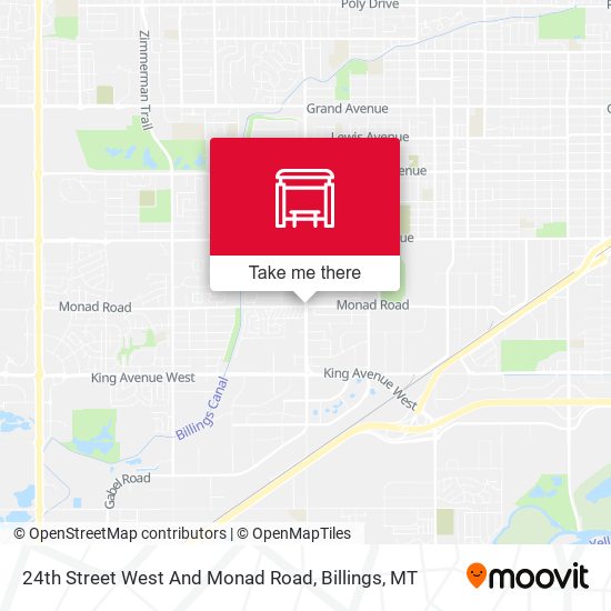 24th Street West And Monad Road map