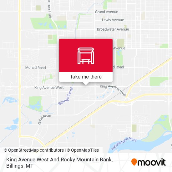 Mapa de King Avenue West And Rocky Mountain Bank