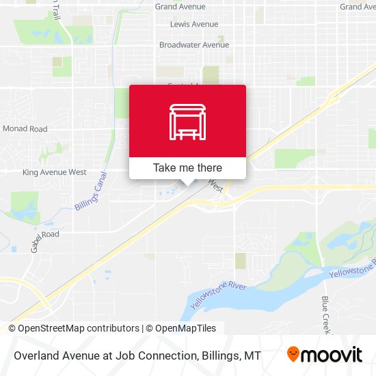 Overland Avenue at Job Connection map